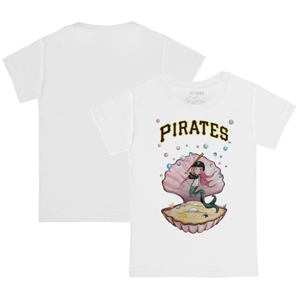Pittsburgh Pirates Tiny Turnip Youth Mermaid T-Shirt - White T-shirts