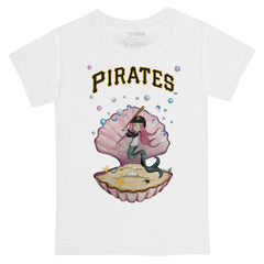 Pittsburgh Pirates Tiny Turnip Youth Mermaid T-Shirt - White T-shirts