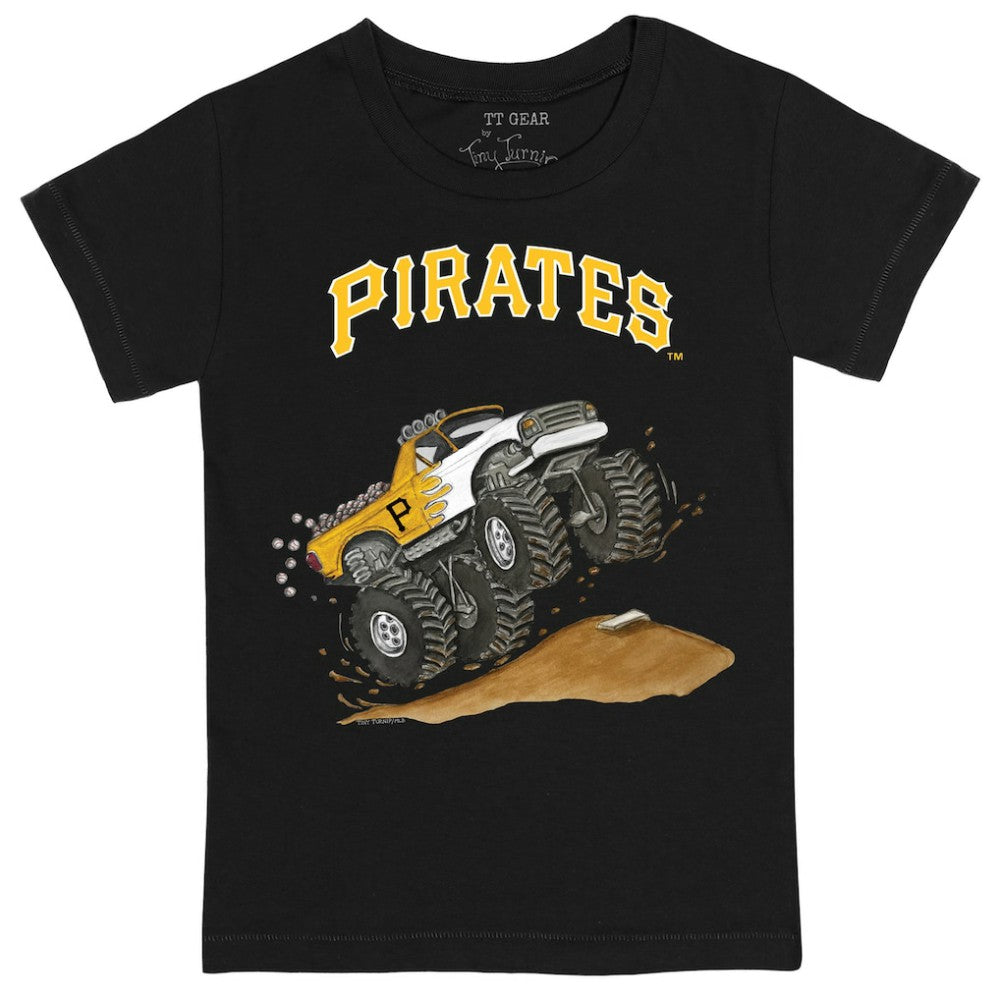 Pittsburgh Pirates Tiny Turnip Youth Monster Truck T-Shirt - Black T-shirts
