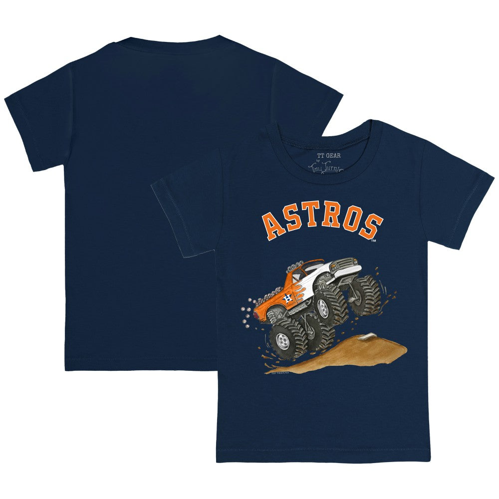Houston Astros Tiny Turnip Youth Monster Truck T-Shirt - Navy T-shirts
