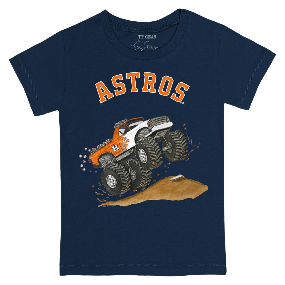 Houston Astros Tiny Turnip Youth Monster Truck T-Shirt - Navy T-shirts
