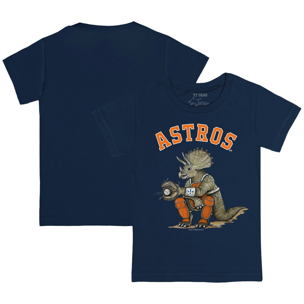 Houston Astros Tiny Turnip Youth Triceratops T-Shirt - Navy T-shirts