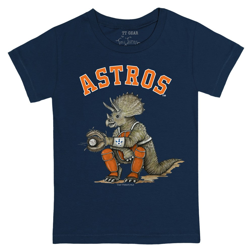Houston Astros Tiny Turnip Youth Triceratops T-Shirt - Navy T-shirts