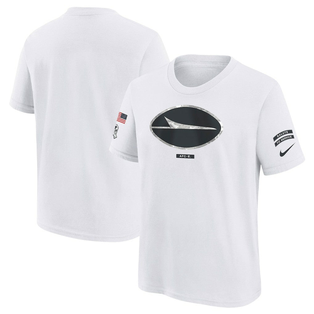 New York Jets Youth 2024 Salute To Service T-Shirt White
