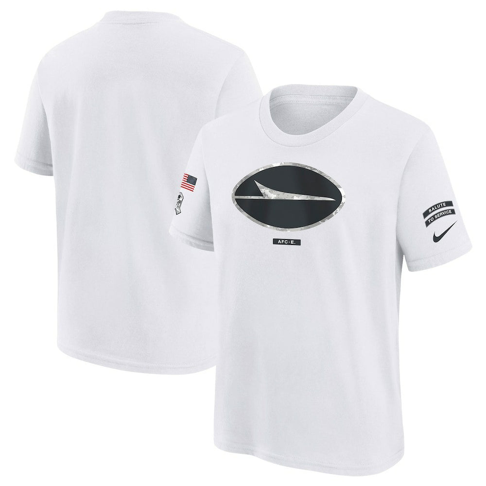 New York Jets Youth 2024 Salute To Service T-Shirt White