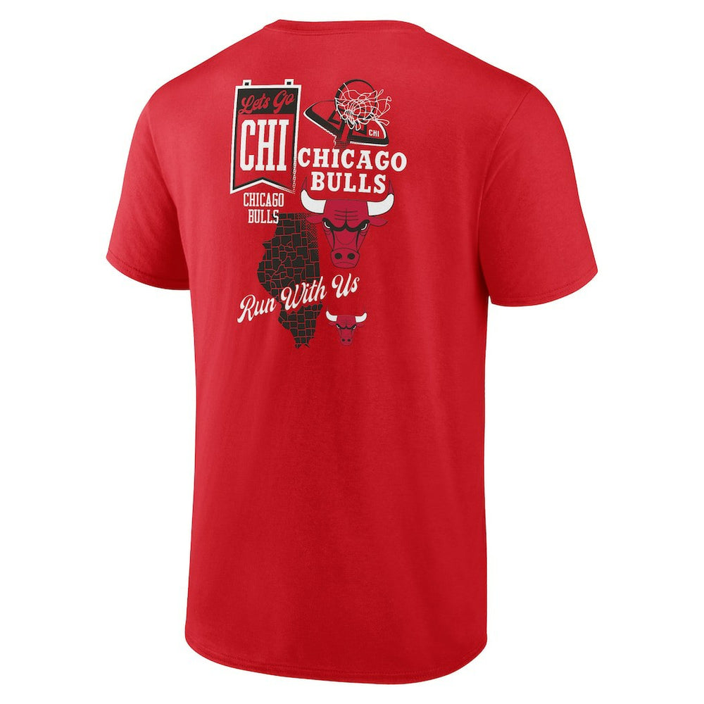 Chicago Bulls Split Zone T-Shirt Red