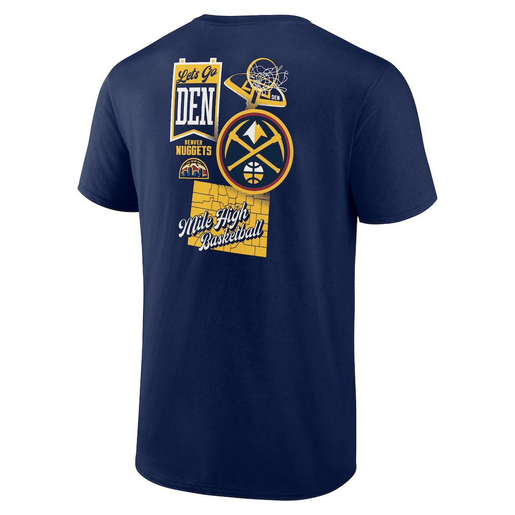 Denver Nuggets Split Zone T-Shirt Navy