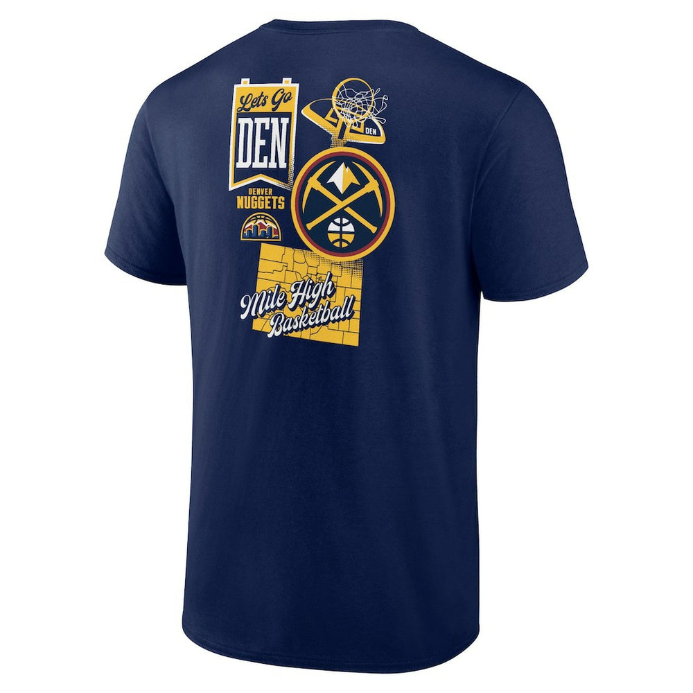 Denver Nuggets Split Zone T-Shirt Navy
