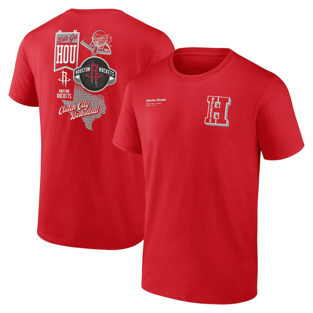 Houston Rockets Split Zone T-Shirt Red