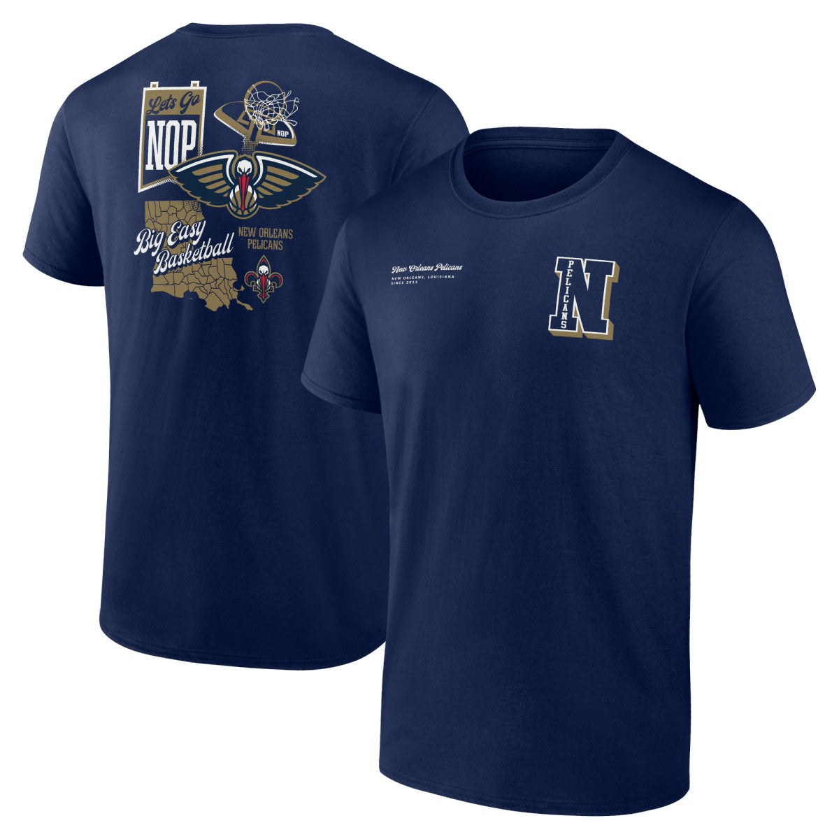 New Orleans Pelicans Split Zone T-Shirt Navy