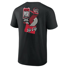 Portland Trail Blazers Split Zone T-Shirt Black