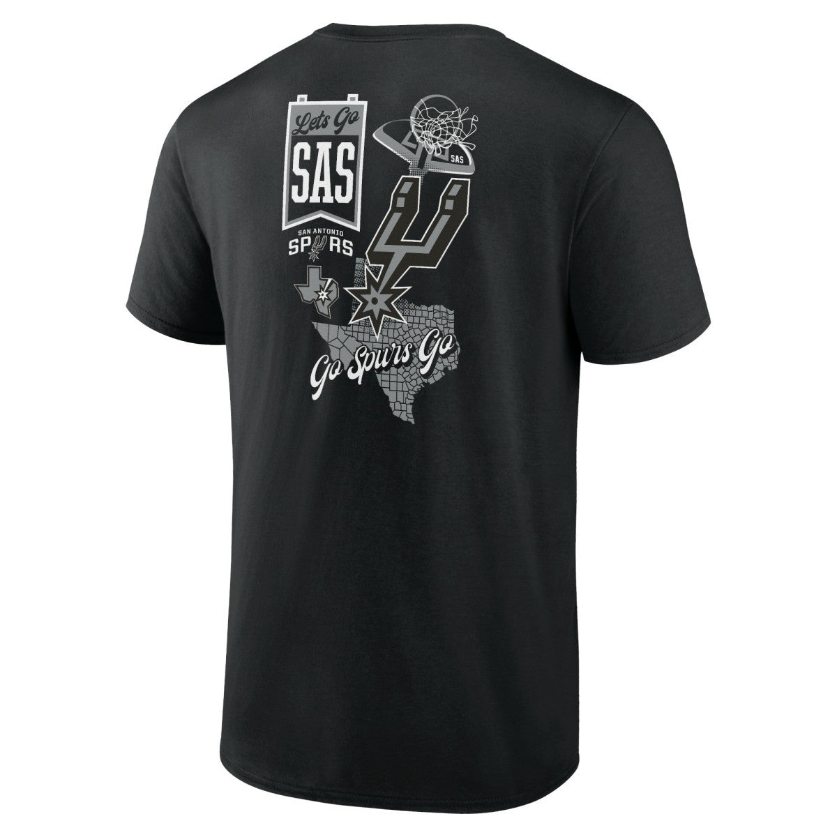 San Antonio Spurs Split Zone T-Shirt Black