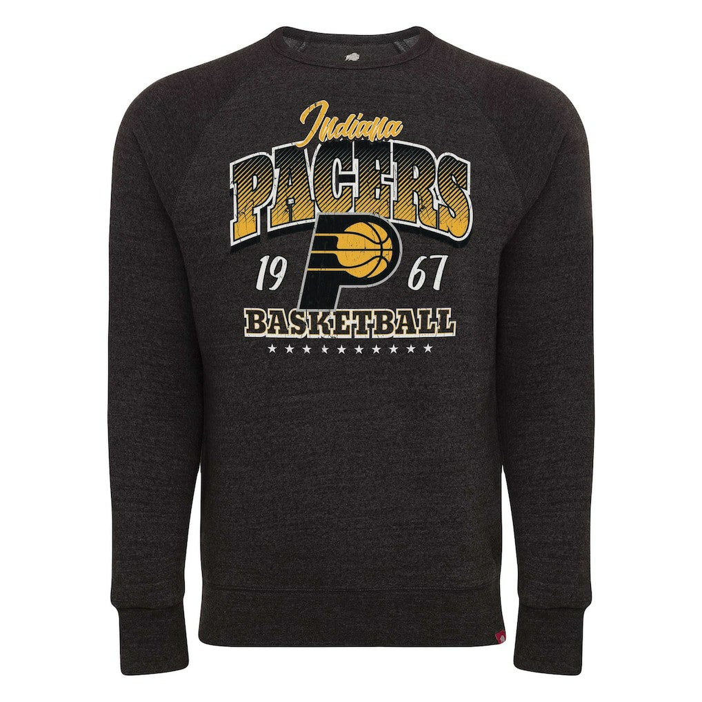 Indiana Pacers Sportiqe Unisex Harmon Super Soft Tri-Blend Raglan Pullover Sweatshirt Black