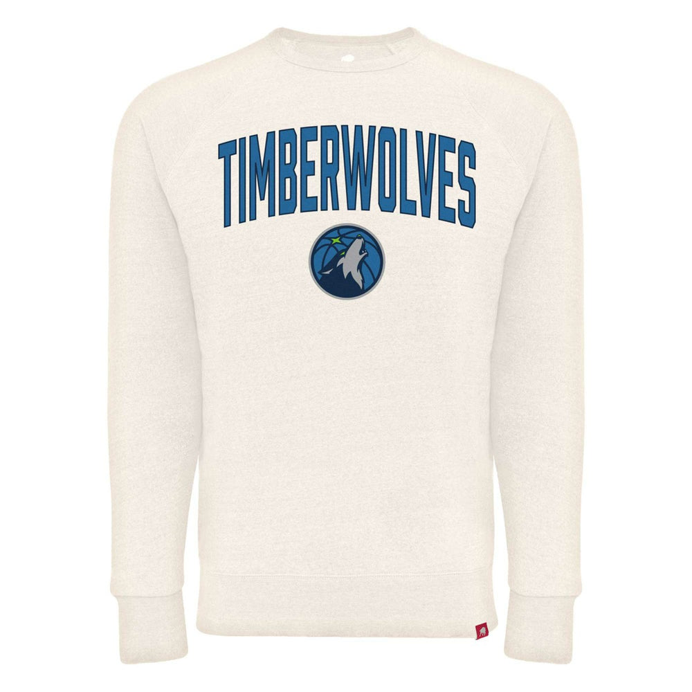 Minnesota Timberwolves Sportiqe Unisex Harmon Super Soft Tri-Blend Raglan Pullover Sweatshirt Cream
