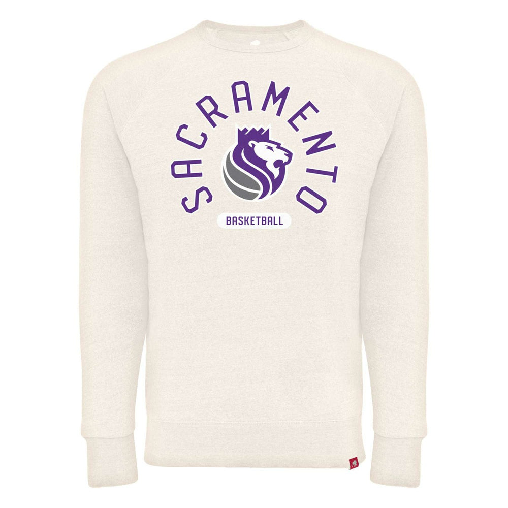 Sacramento Kings Sportiqe Unisex Harmon Super Soft Tri-Blend Raglan Pullover Sweatshirt Cream