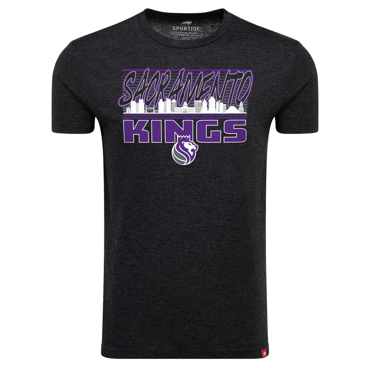 Sacramento Kings Sportiqe Unisex Comfy Super Soft Tri-Blend T-Shirt Heather Black