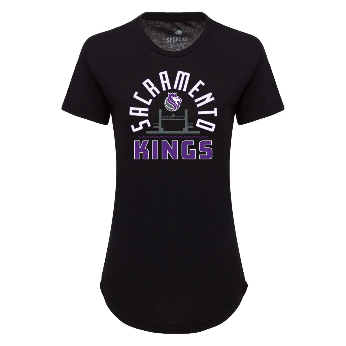 Sacramento Kings Sportiqe Women's Phoebe Super Soft Tri-Blend T-Shirt Black
