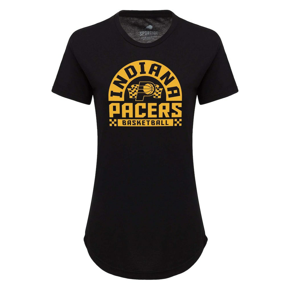 Indiana Pacers Sportiqe Women's Phoebe Super Soft Tri-Blend T-Shirt Black