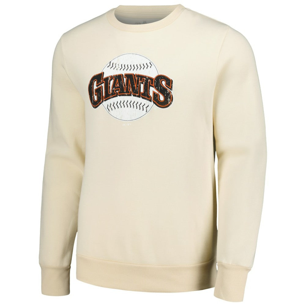San Francisco Giants Majestic Threads Fleece Pullover Sweatshirt - Oatmeal Pullover