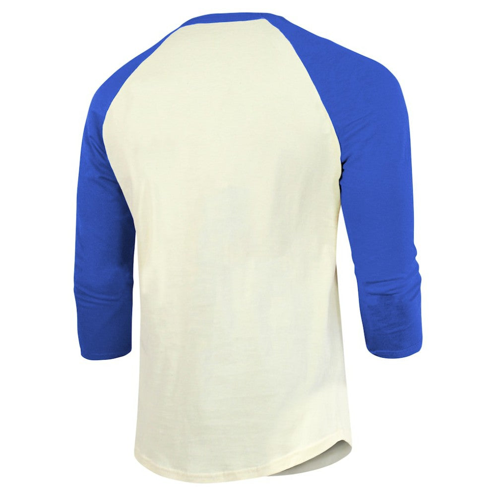 Texas Rangers Majestic Threads Raglan 3/4-Sleeve T-Shirt - Cream/Royal T-shirts