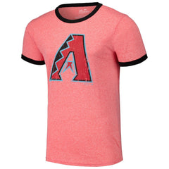 Arizona Diamondbacks Majestic Threads Ringer Tri-Blend T-Shirt - Red T-shirts