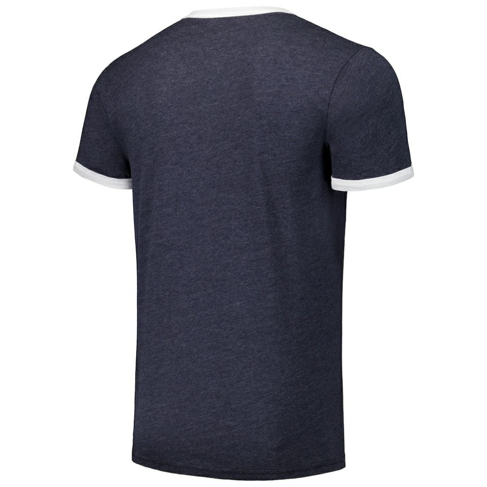 Tampa Bay Rays Majestic Threads Ringer Tri-Blend T-Shirt - Navy T-shirts