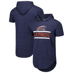 Houston Astros Majestic Threads Tri-Blend Hoodie T-Shirt - Navy Hoodies