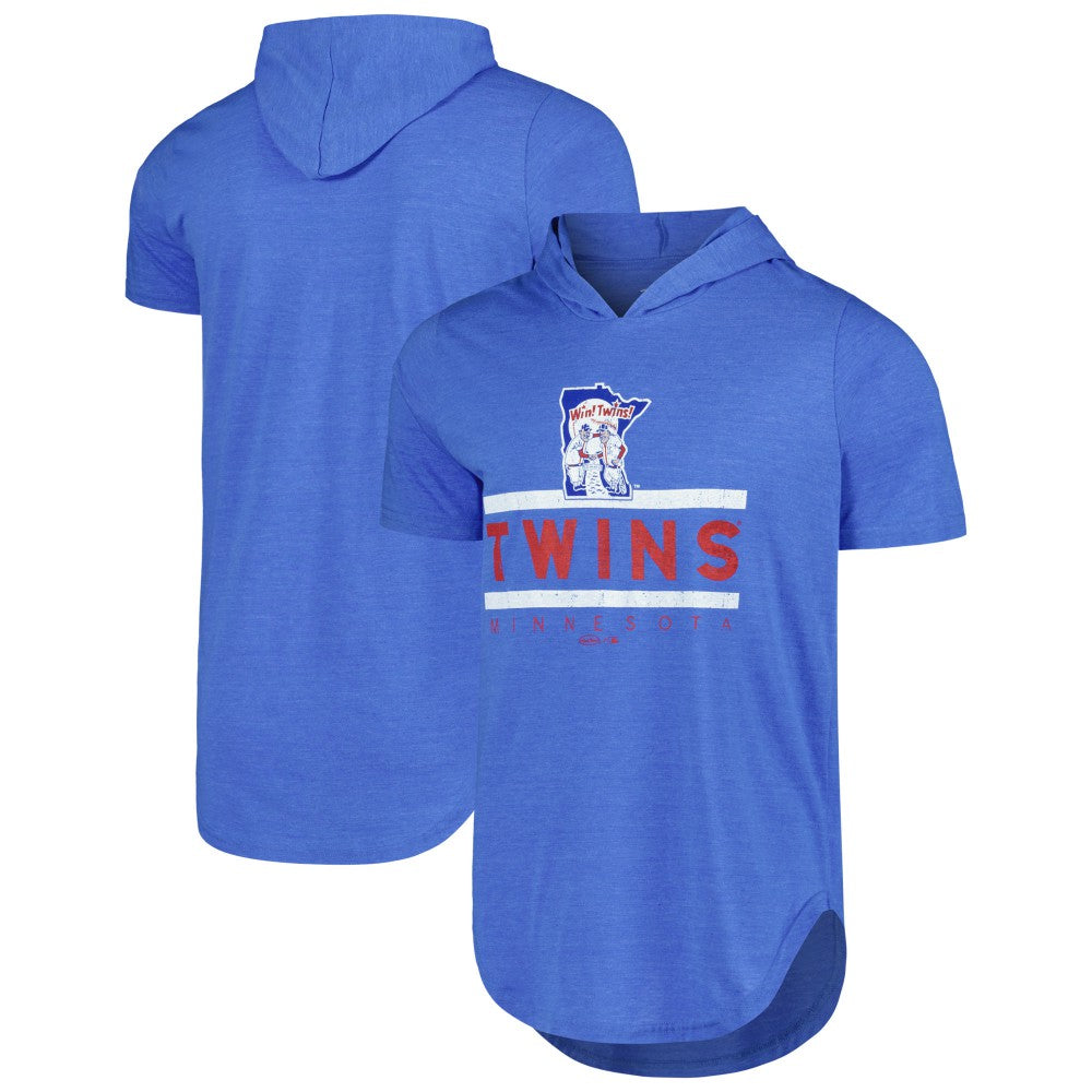 Minnesota Twins Majestic Threads Tri-Blend Hoodie T-Shirt - Royal Hoodies