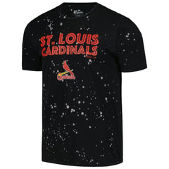 St. Louis Cardinals Majestic Threads Splatter T-Shirt - Black/White T-shirts