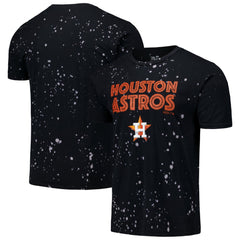 Houston Astros Majestic Threads Splatter T-Shirt - Black/White T-shirts