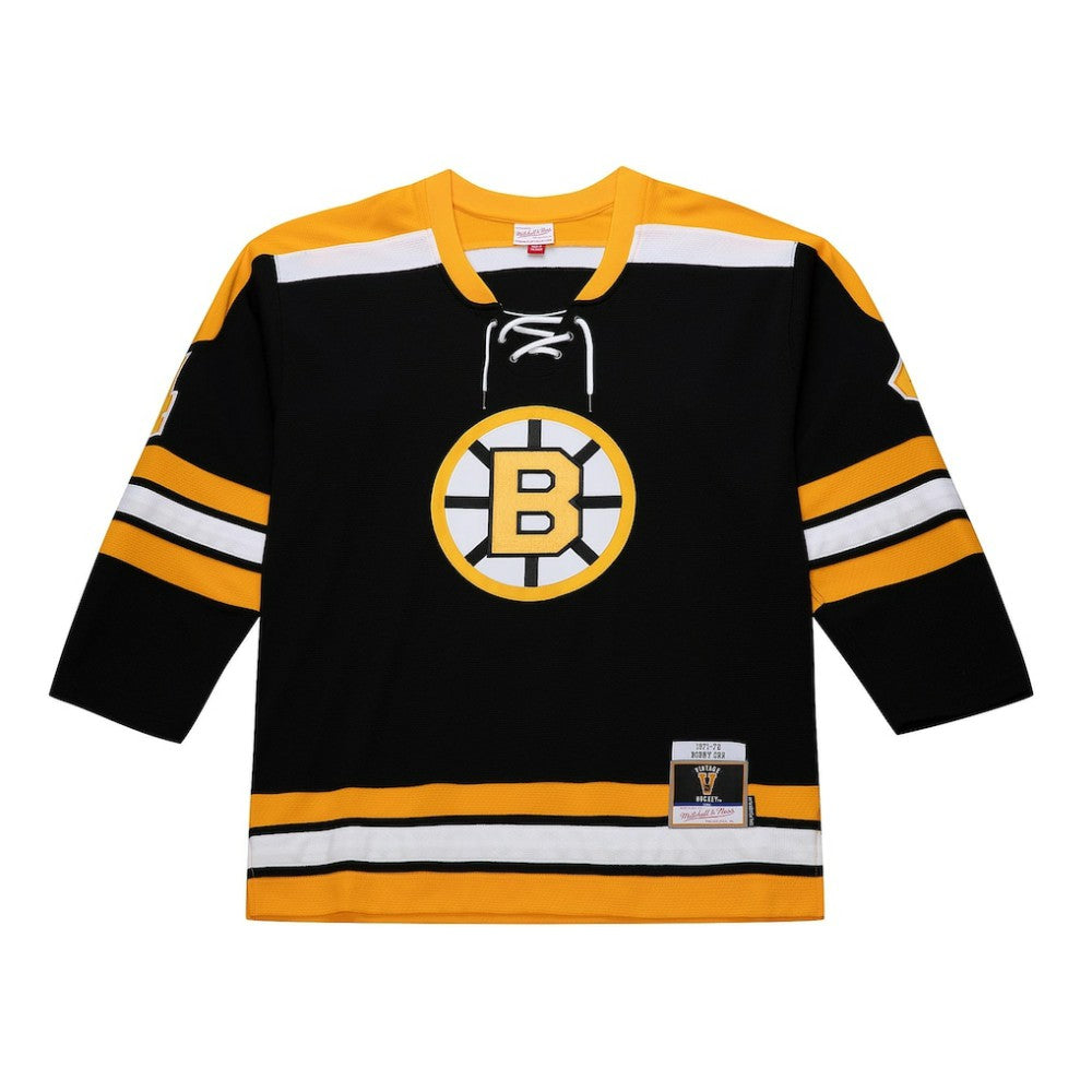 NHL Bobby Orr Boston Bruins Mitchell & Ness Big & Tall 1971/72 Blue Line 2.0 Jersey - Black