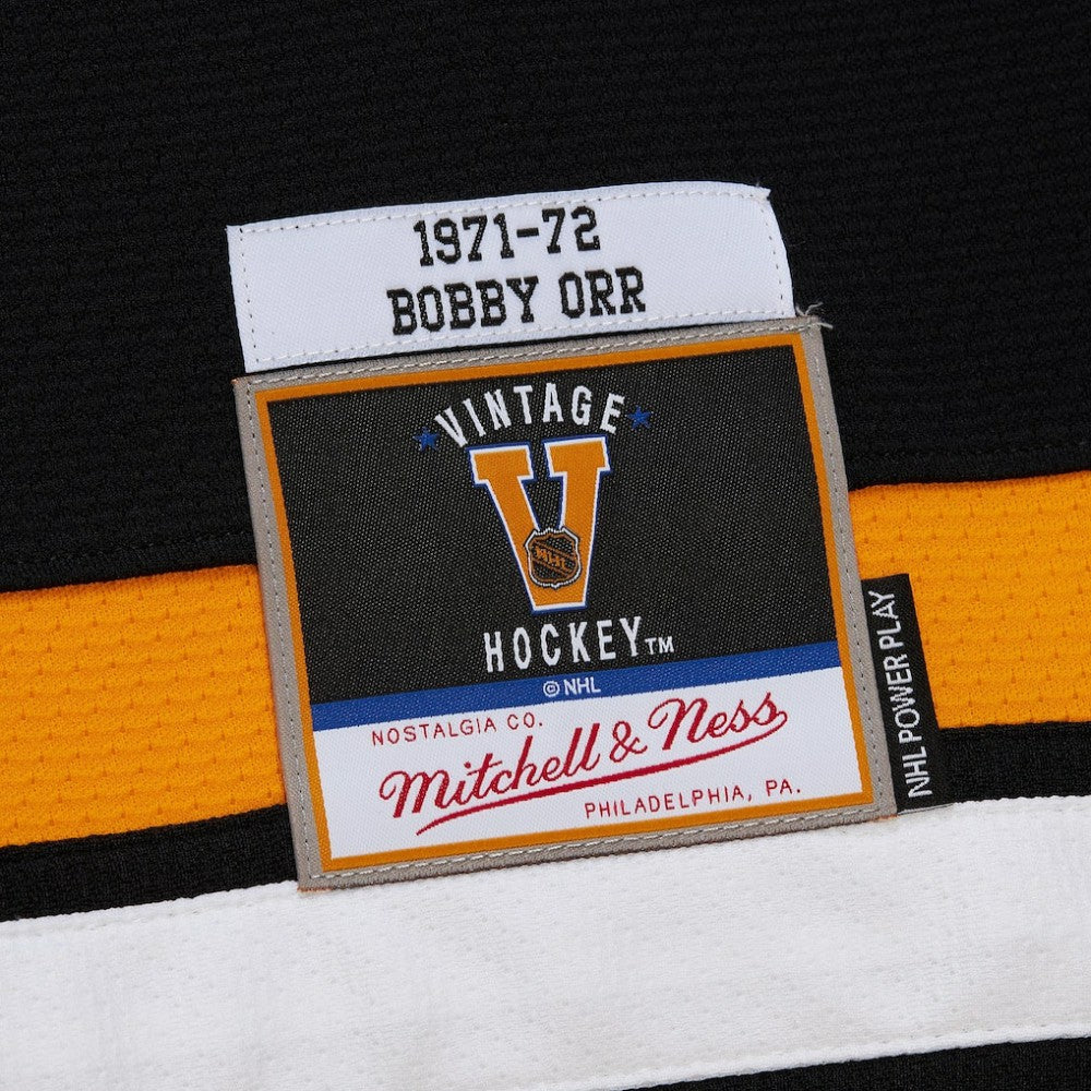 NHL Bobby Orr Boston Bruins Mitchell & Ness Big & Tall 1971/72 Blue Line 2.0 Jersey - Black
