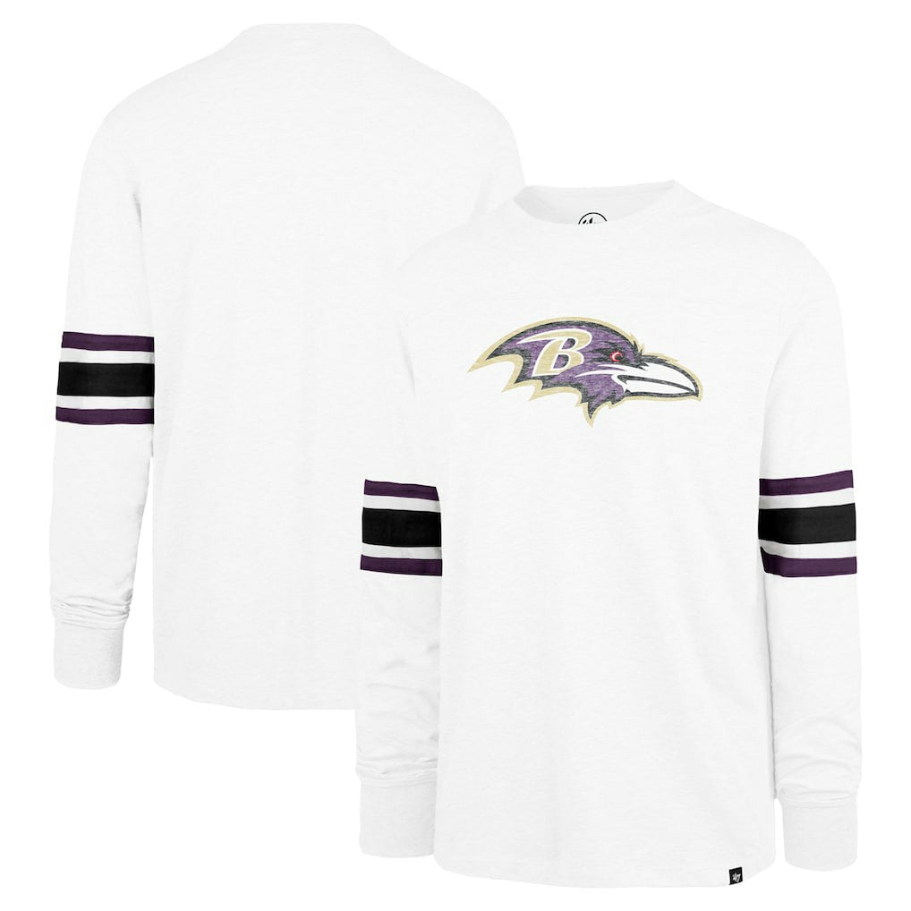 Baltimore Ravens '47 Gridiron Premier Brex Long Sleeve T-Shirt White