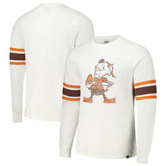 Cleveland Browns '47 Gridiron Throwback Premier Brex Long Sleeve T-Shirt White