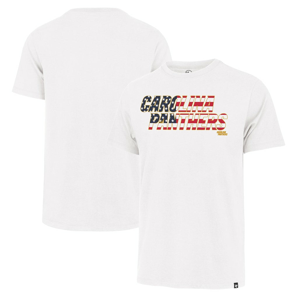 Carolina Panthers '47 Flag Script Franklin T-Shirt White