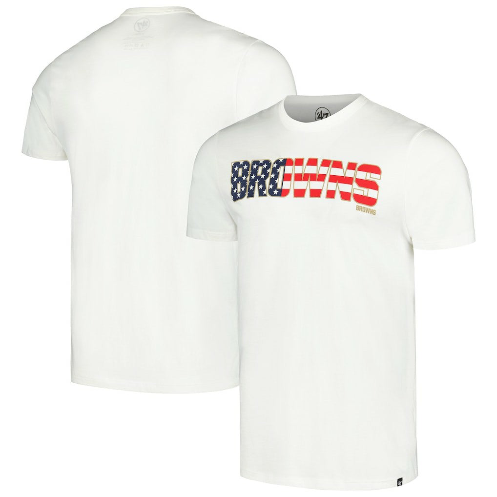 Cleveland Browns '47 Flag Script Franklin T-Shirt White