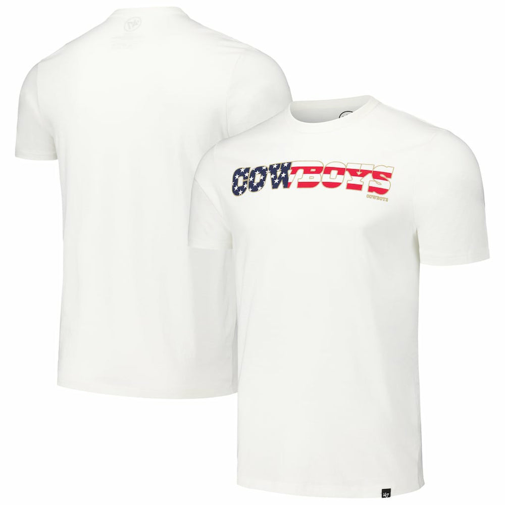 Dallas Cowboys '47 Flag Script Franklin T-Shirt White