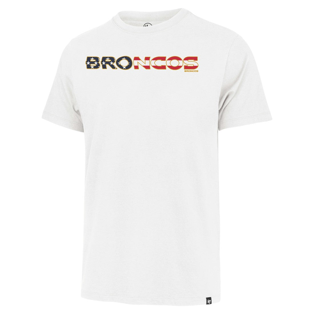 Denver Broncos '47 Flag Script Franklin T-Shirt White