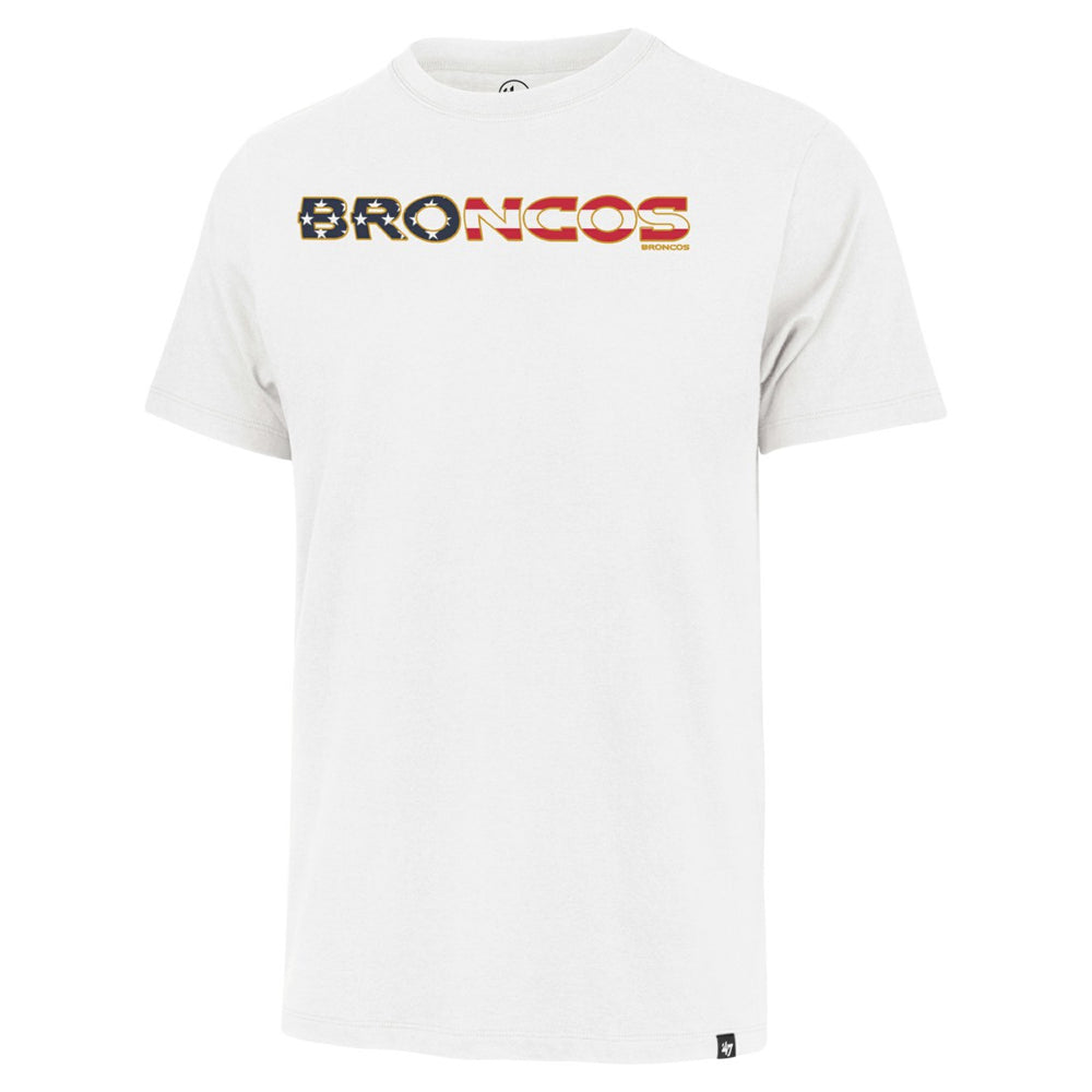 Denver Broncos '47 Flag Script Franklin T-Shirt White
