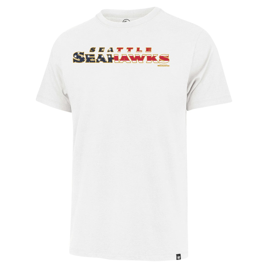 Seattle Seahawks '47 Flag Script Franklin T-Shirt White