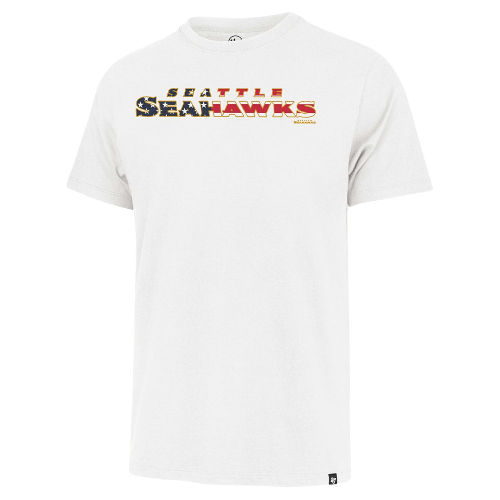 Seattle Seahawks '47 Flag Script Franklin T-Shirt White