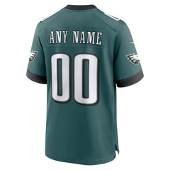 Philadelphia Eagles Custom Game Jersey Midnight Green