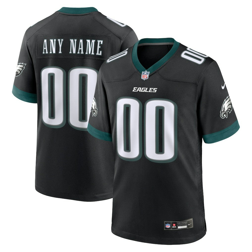 Philadelphia Eagles Alternate Custom Game Jersey Black