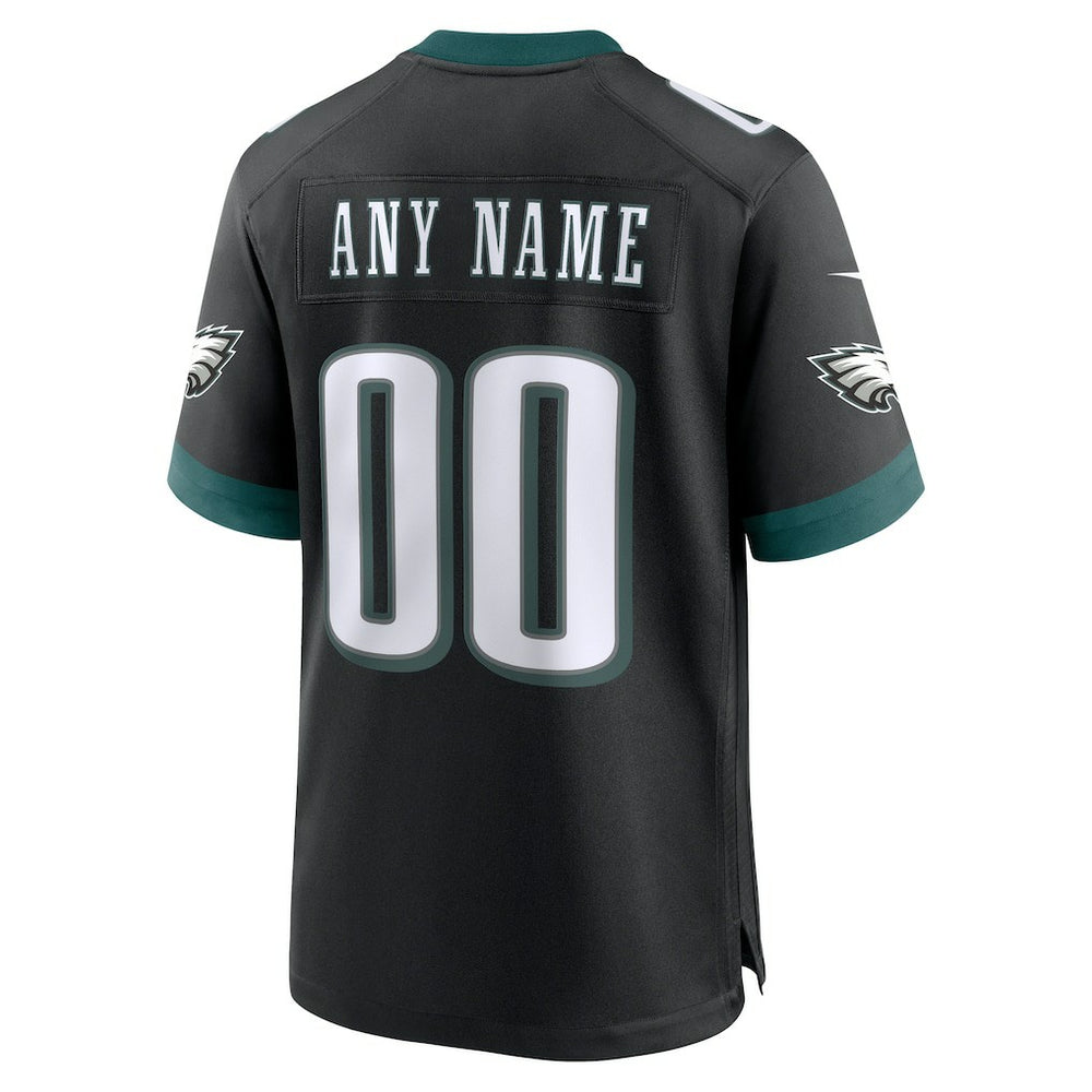 Philadelphia Eagles Alternate Custom Game Jersey Black