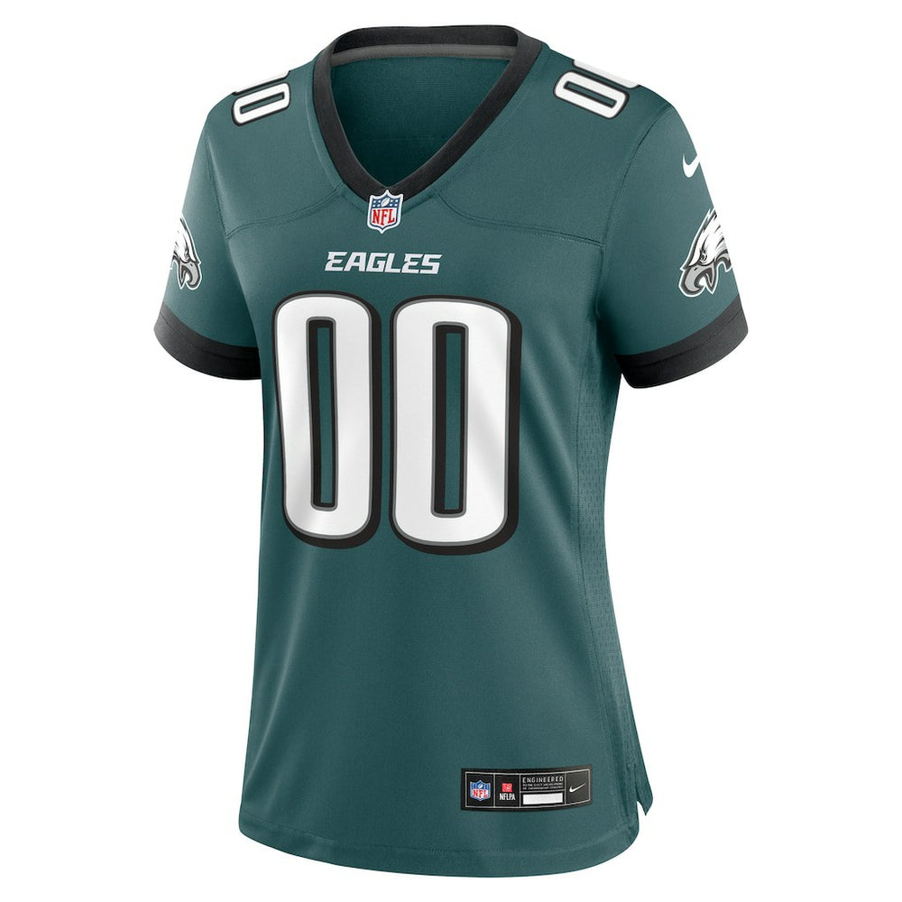 Philadelphia Eagles Women's Custom Game Jersey Midnight Green