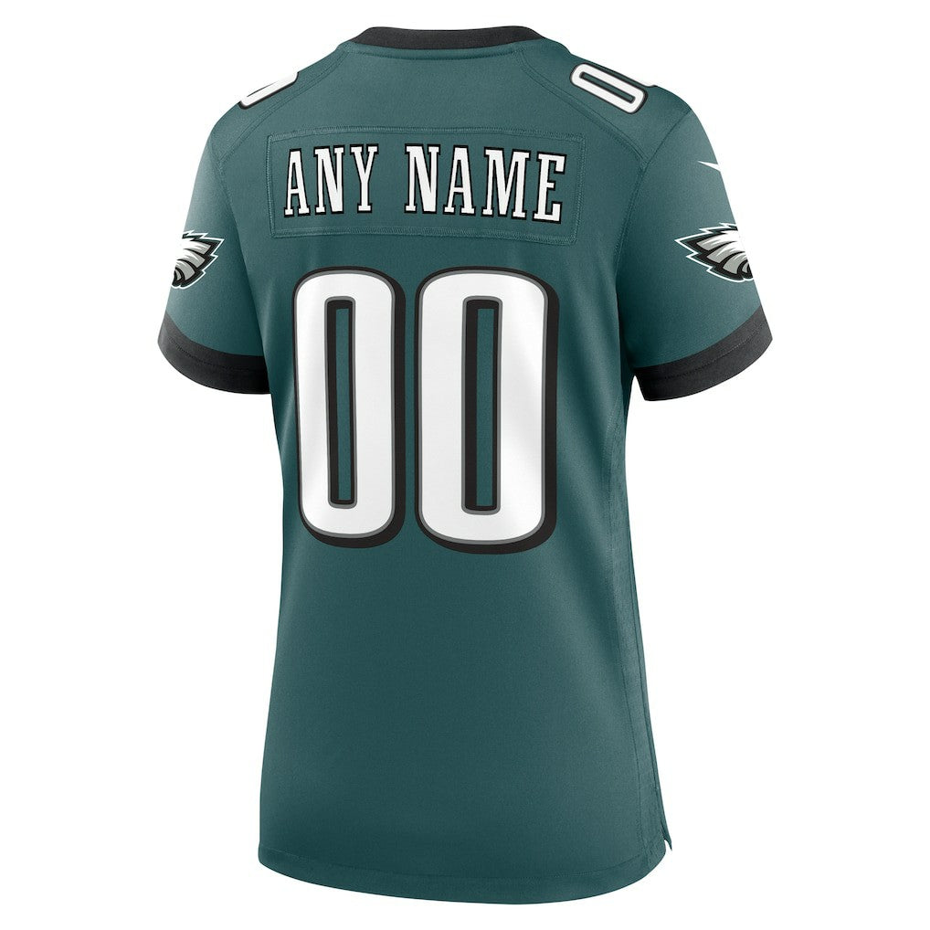 Philadelphia Eagles Women's Custom Game Jersey Midnight Green