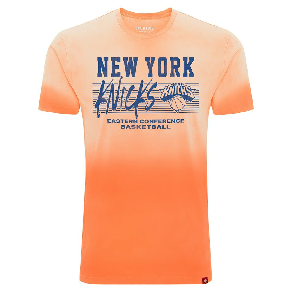 New York Knicks Sportiqe Unisex Bingham Sun-Fade T-Shirt Orange