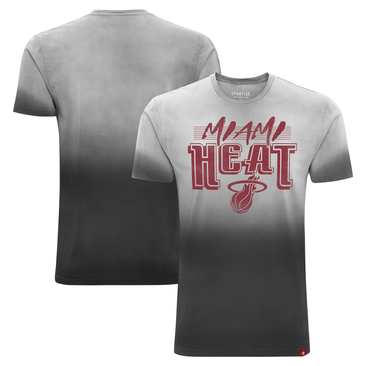 Miami Heat Sportiqe Unisex Bingham Sun-Fade T-Shirt Black