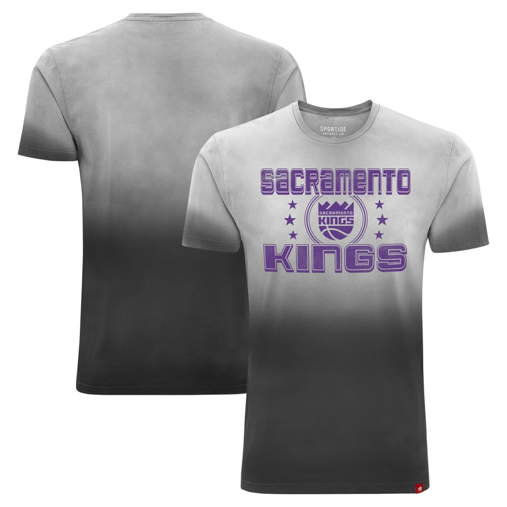 Sacramento Kings Sportiqe Unisex Bingham Sun-Fade T-Shirt Black