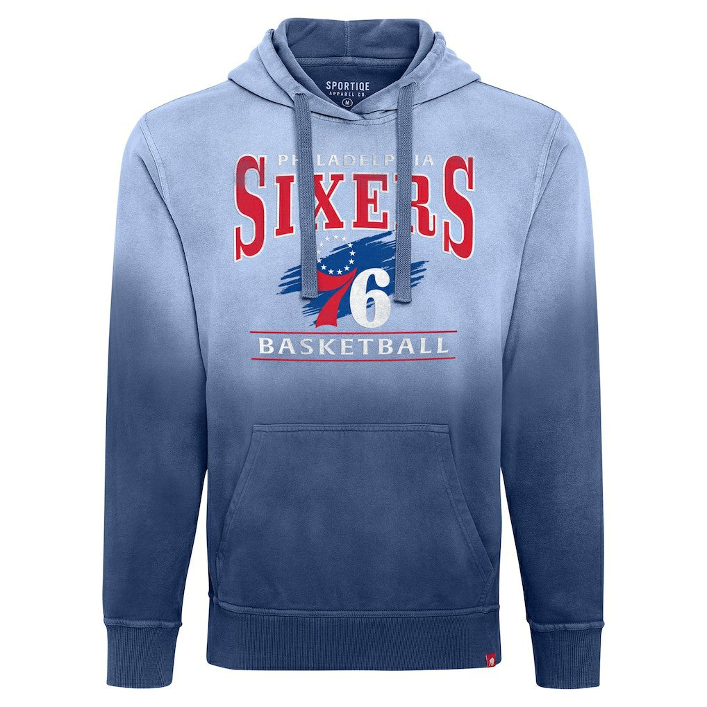 Philadelphia 76ers Sportiqe Unisex Blake Sun-Fade Pullover Hoodie Royal